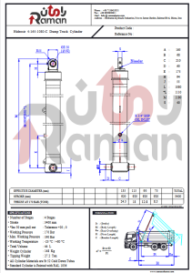 نقشه جک کمپرسی هیدروسیر 5 قاب، قطر215 میلی متر، طول 1680 میلی متر، نوعC